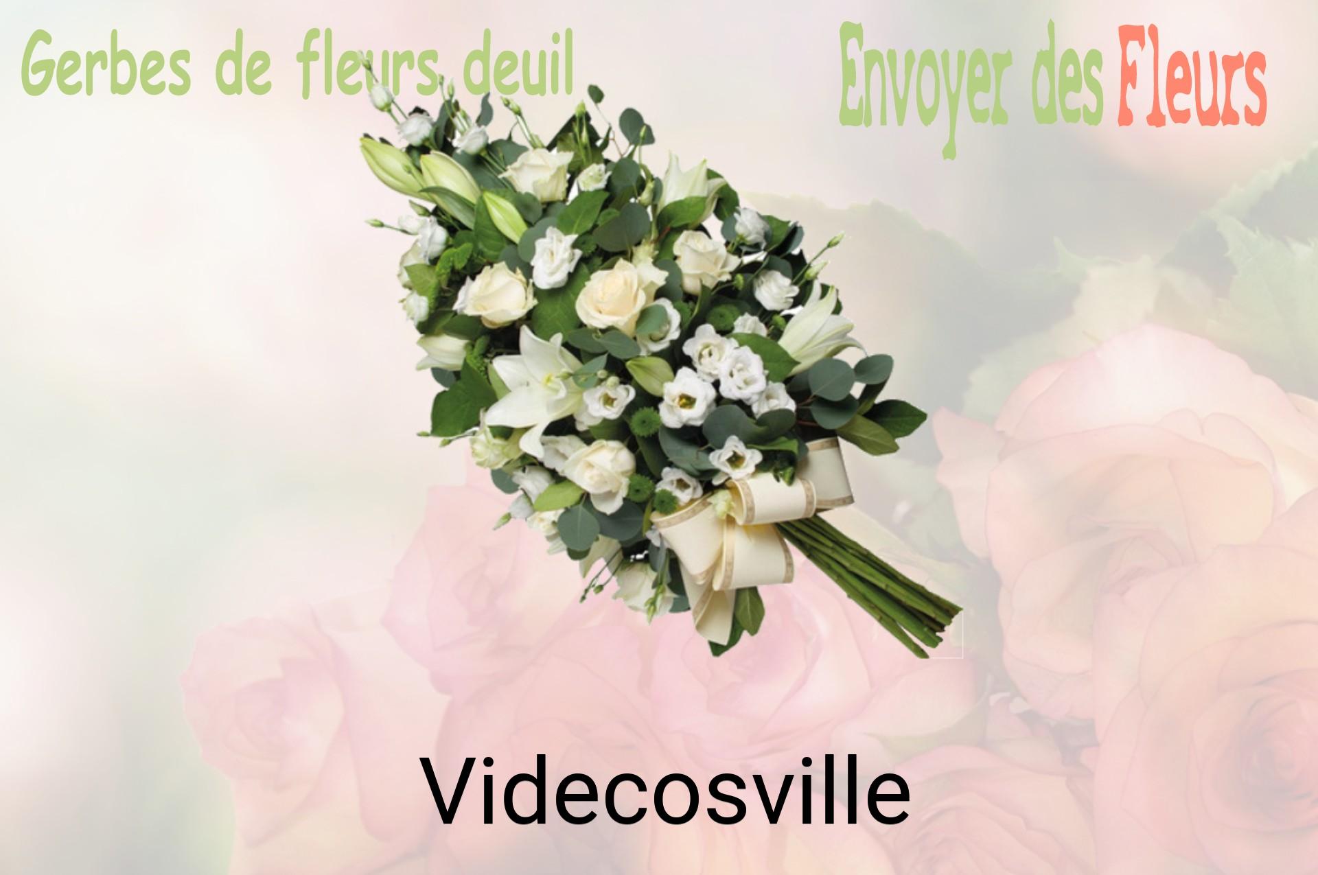 Gerbe de fleurs de deuil livrée à Videcosville